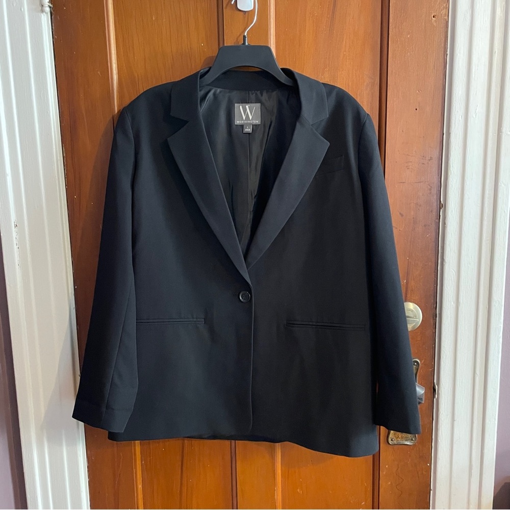 Worthington Charcoal Blazer with Button Detail